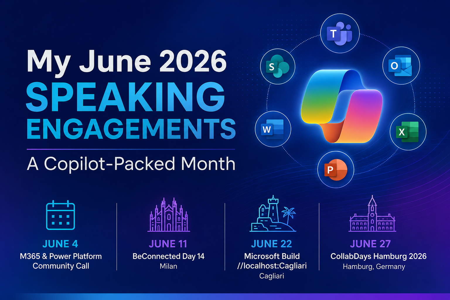 My June 2026 Speaking Engagements - A Copilot-Packed Month
